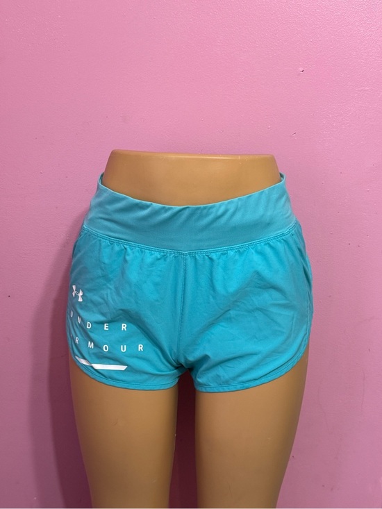 Under Armour Pants - Under Armour Heat Gear Teal Shorts Elastic Waist Pocket Lined Women's SM Fitted